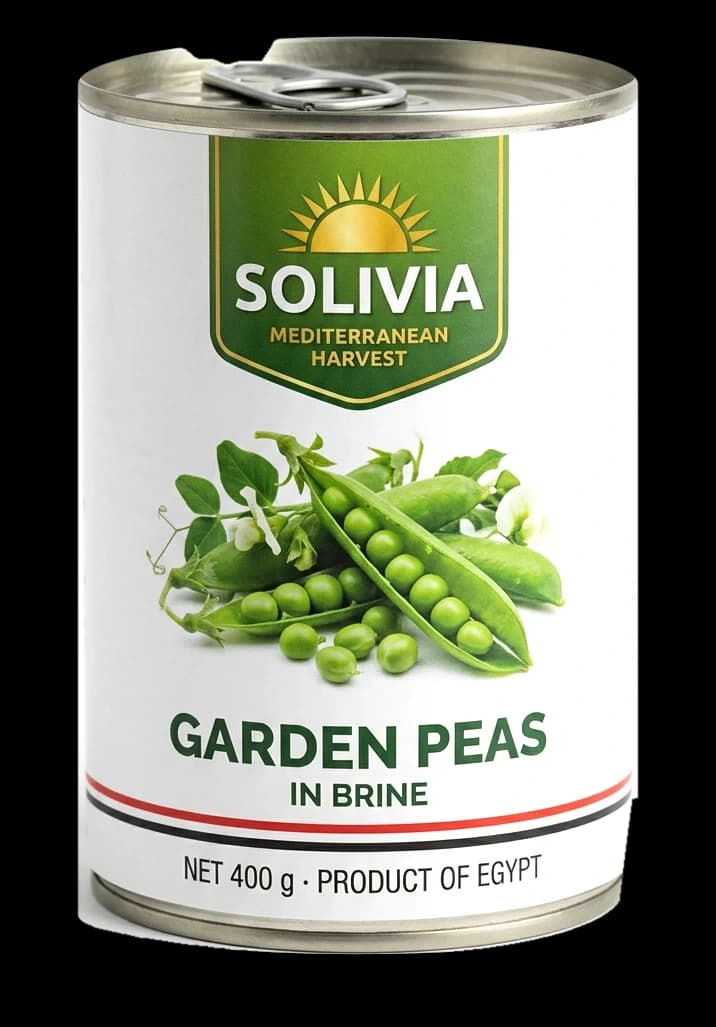 SOLIVIA Garden Peas can, leaf green label