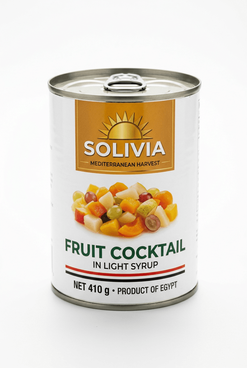 SOLIVIA Fruit Cocktail in light syrup, 410 g can