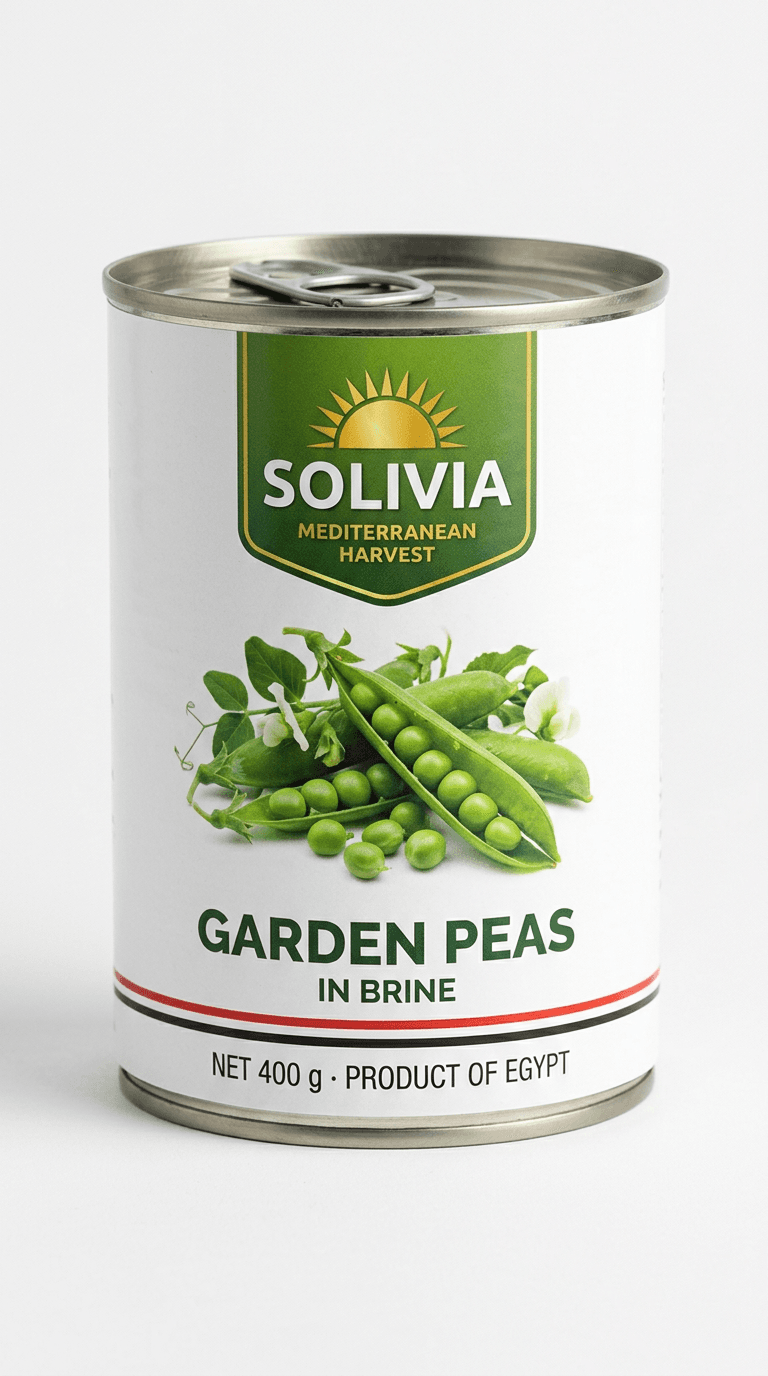 SOLIVIA Garden Peas in brine, 400 g can