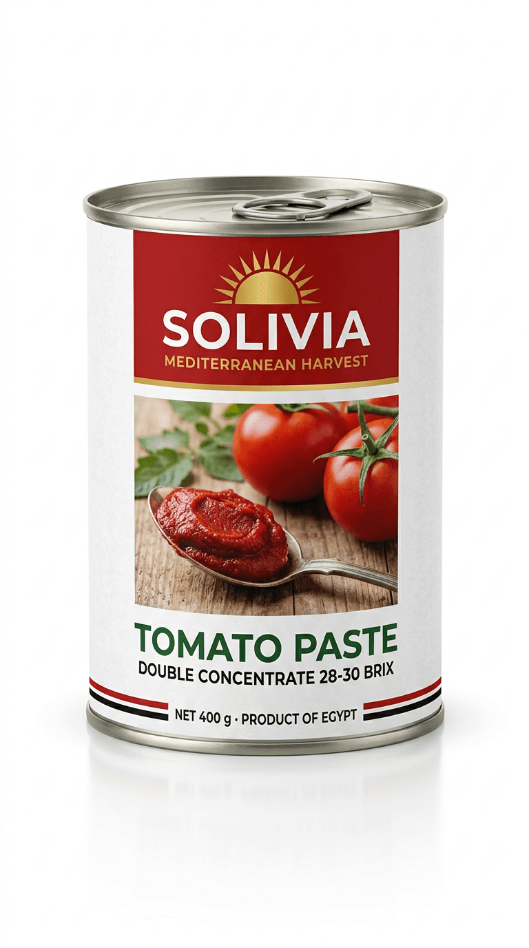 SOLIVIA Double Concentrate Tomato Paste can